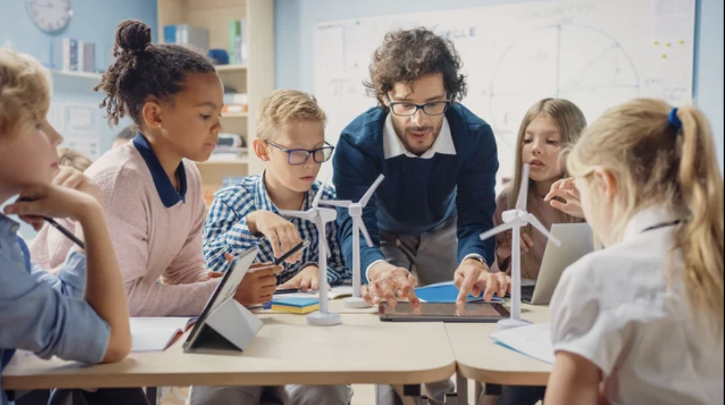 Students learning together